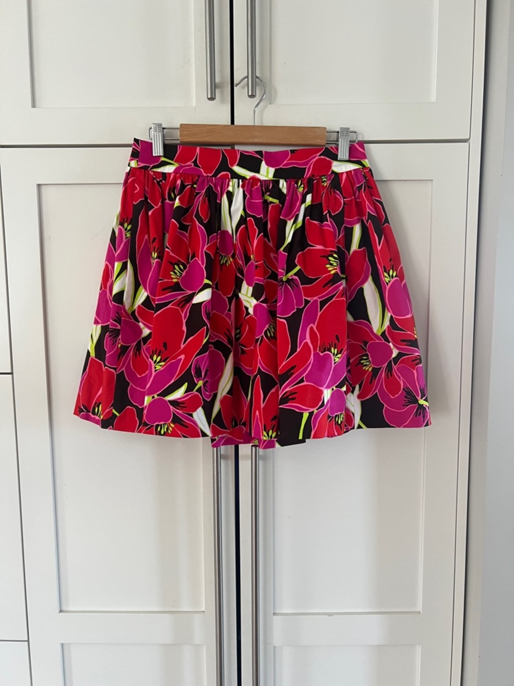 kate spade Pink and Lime Floral Skirt